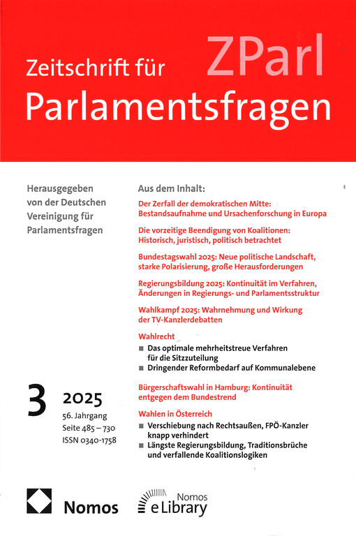 Zeitschrift für Parlamentsfragen