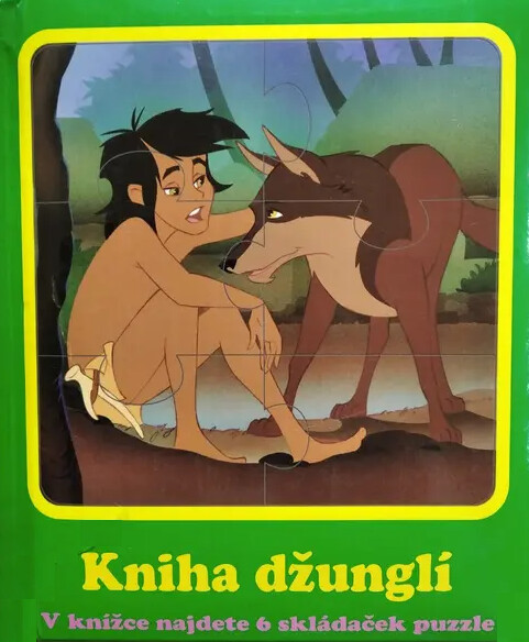 Kniha džunglí :v knížce najdete 6 skládaček puzzle