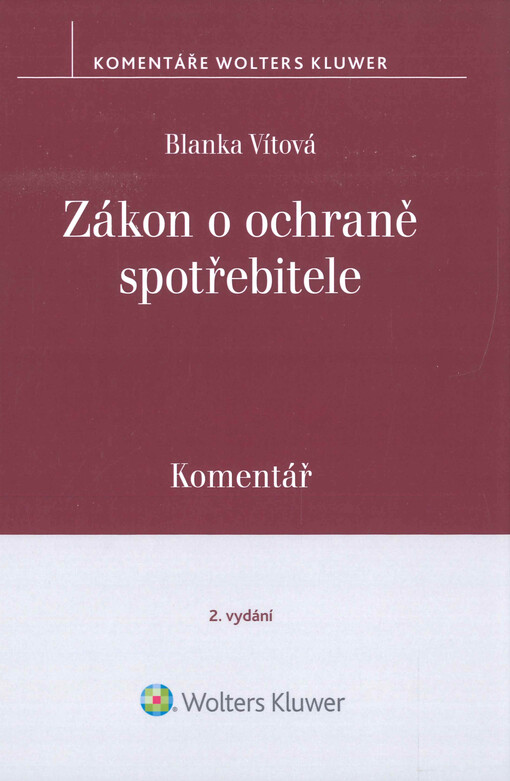 Zákon o ochraně spotřebitele : komentář