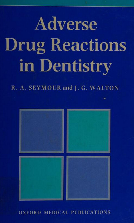 Adverse drug reactions in dentistry