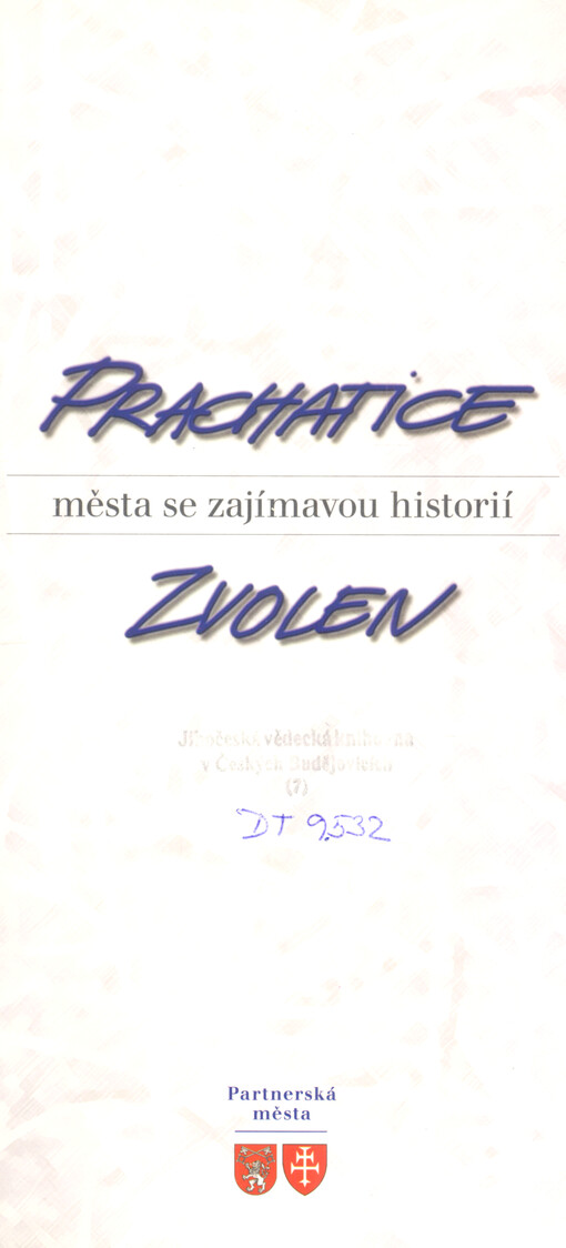 Prachatice, Zvolen : města se zajímavou historií : partnerská města
