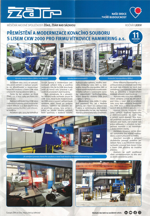 Žár : Čtrnáctideník Žďas, a.s. ve Žďáře nad Sázavou