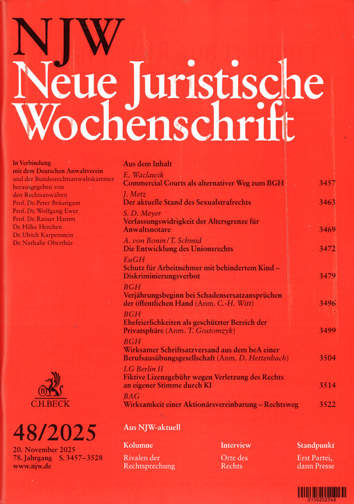Neue juristische Wochenschrift
