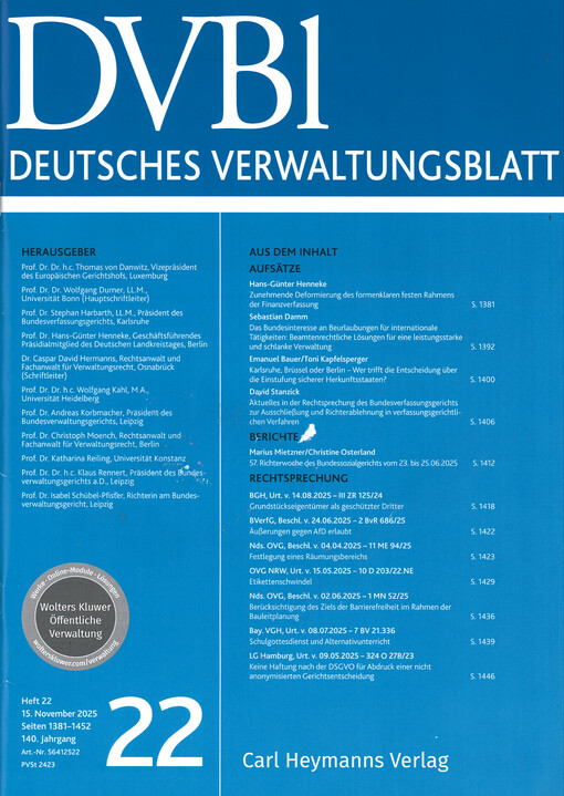 Deutsches Verwaltungsblatt