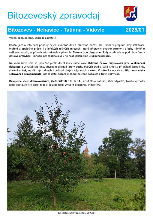 Bitozeveský zpravodaj : obec Bitozeves - Nehasice - Tatinná - Vidovle