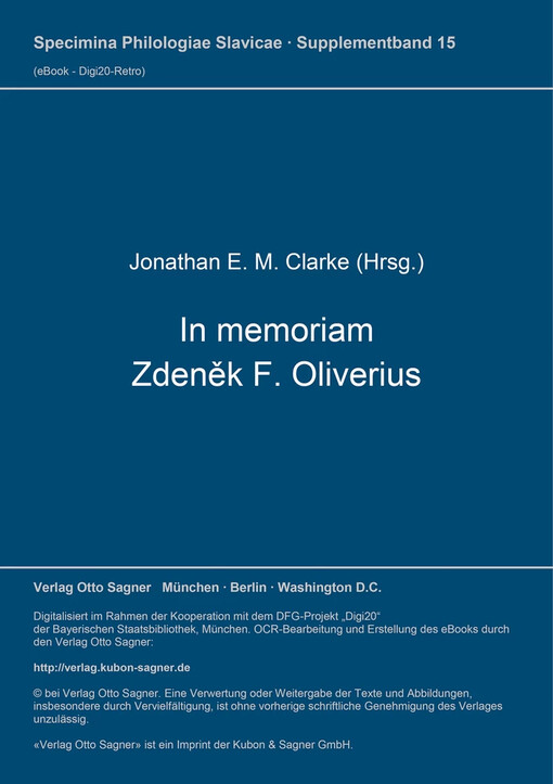 In memoriam Zdeněk F. Oliverius