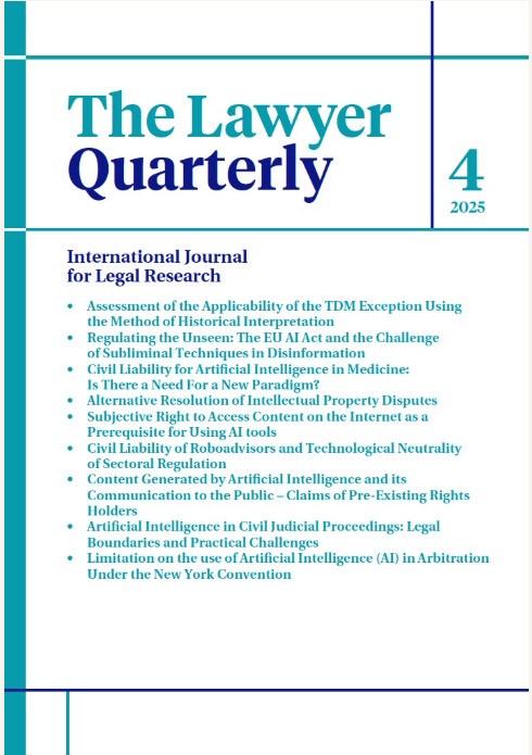 The lawyer quarterly : international journal for legal research