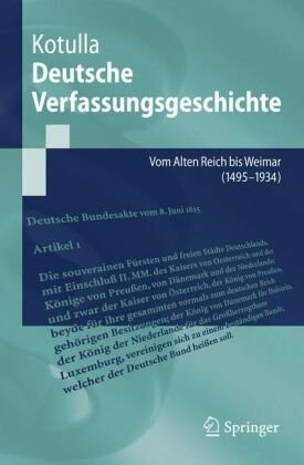 Deutsche Verfassungsgeschichte: Vom Alten Reich bis Weimar (1495 bis 1934) (Springer-Lehrbuch) (German Edition)