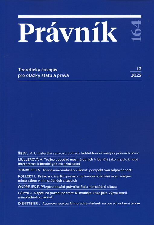 Právník : teoretický časopis pro otázky státu a práva