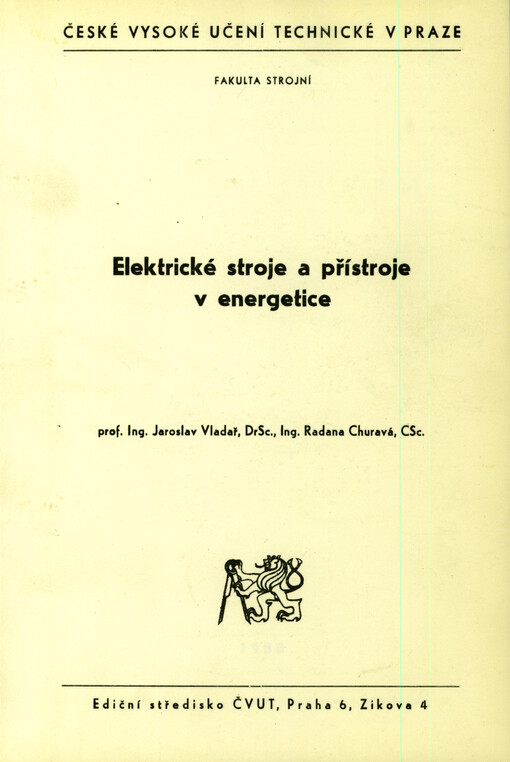 Elektrické stroje a přístroje v energetice