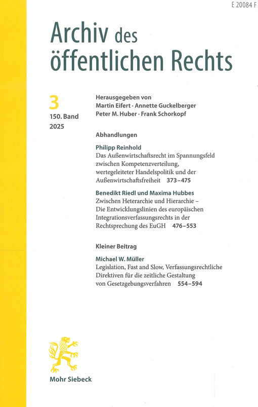 Archiv des öffentlichen Rechts