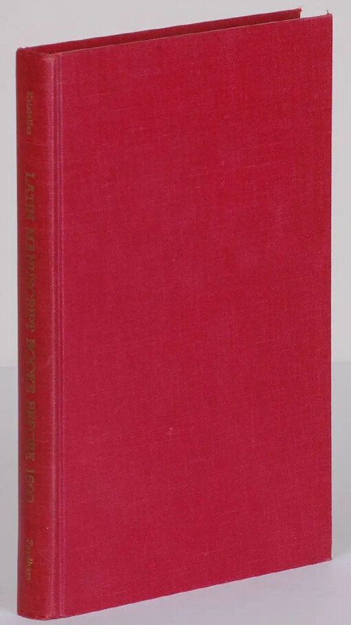 Latin manuscript books before 1600 :a list of the printed catalogues and unpublished inventories of extant collections