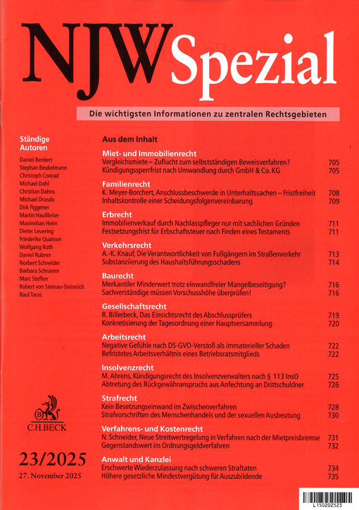 NJW Spezial