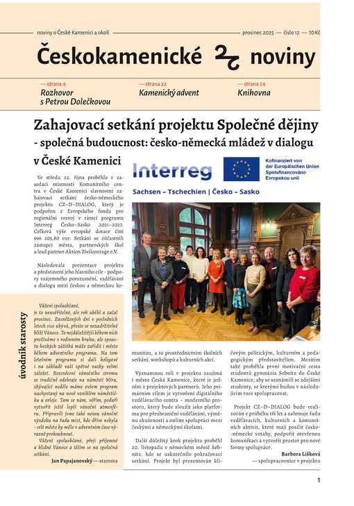 Českokamenické noviny : informační list Městského úřadu