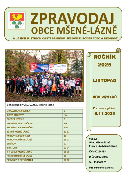 Zpravodaj obce Mšené-lázně
