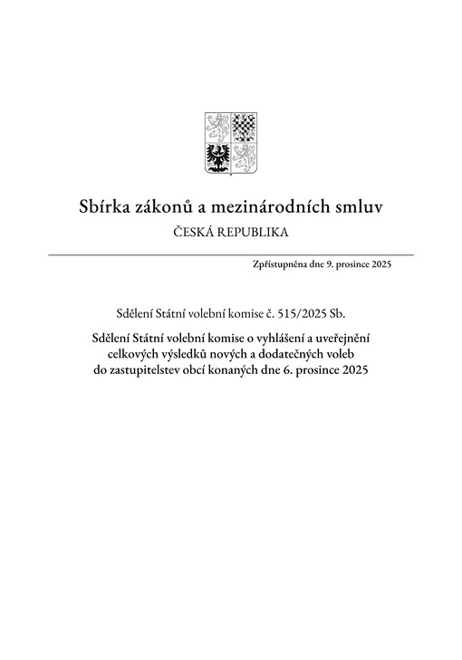 Sbírka zákonů a mezinárodních smluv : Česká republika