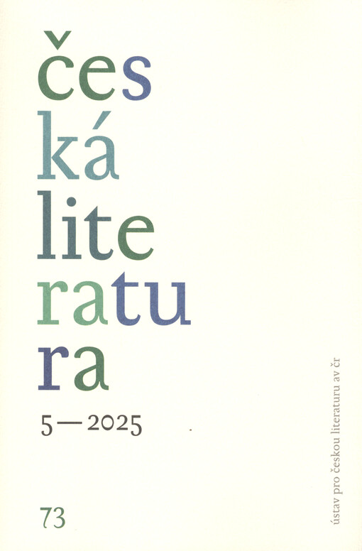 Česká literatura : časopis pro literární vědu