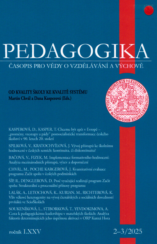 Pedagogika : časopis pro pedagogickou theorii a praxi