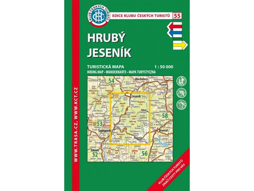 Hrubý Jeseníkturistická a cykloturistická mapa 1:50^000 : nejnovější cyklotrasy