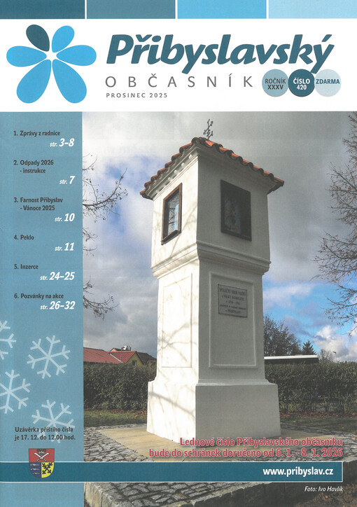 Přibyslavský občasník : měsíčník občanů Přibyslavska