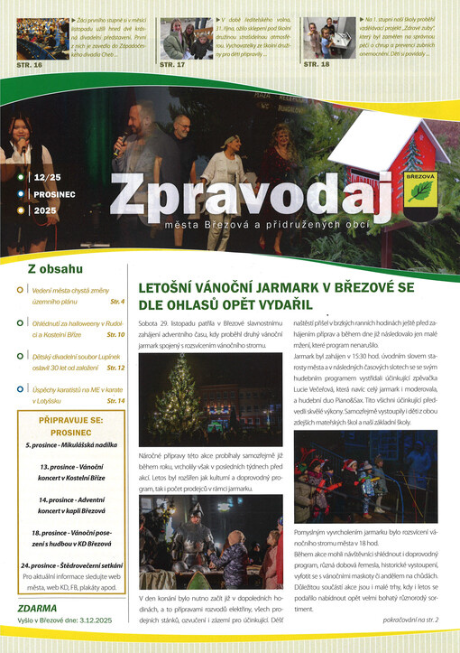 Zpravodaj města Březová a přidružených obcí