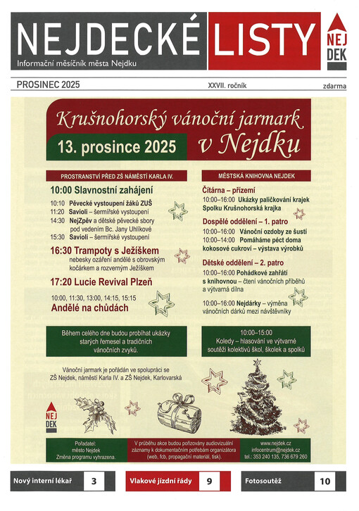 Nejdecké listy : informační měsíčník města Nejdku
