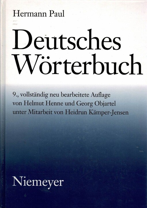 Deutsches Wörterbuch, 9., vollständig neu bearbeitete Auflauge