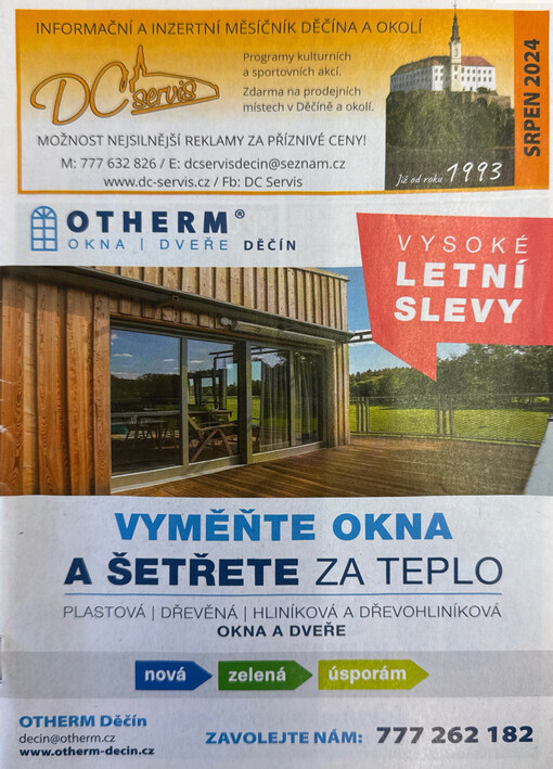 DC-servis : inzertní a informační měsíčník Děčína a okolí : programy kulturních akcí : zdarma do děčínských rodin