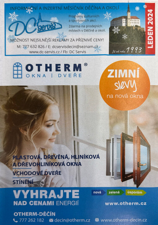 DC-servis : inzertní a informační měsíčník Děčína a okolí : programy kulturních akcí : zdarma do děčínských rodin