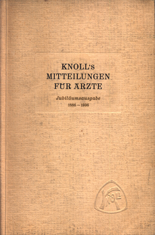 Knoll's mitteilungen für Ärtze