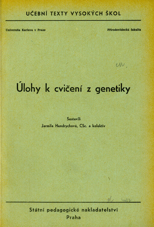 Úlohy k cvičení z genetiky