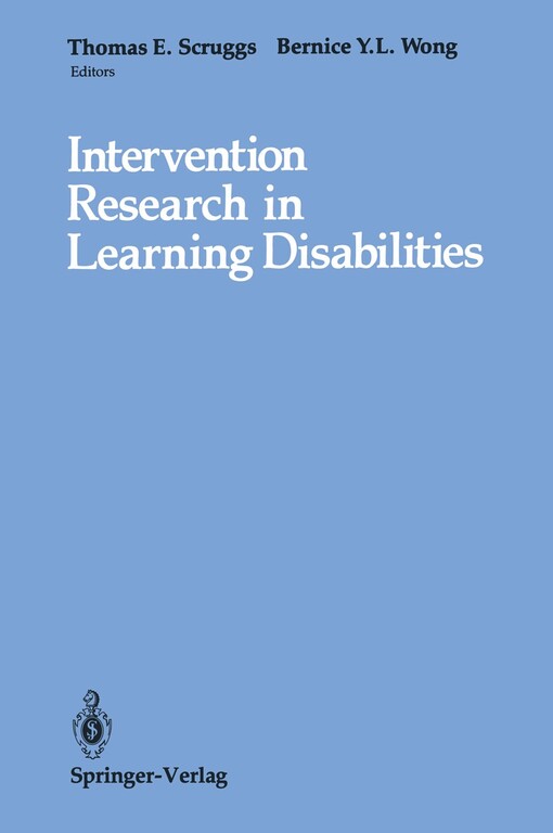 Intervention research in learning disabilities
