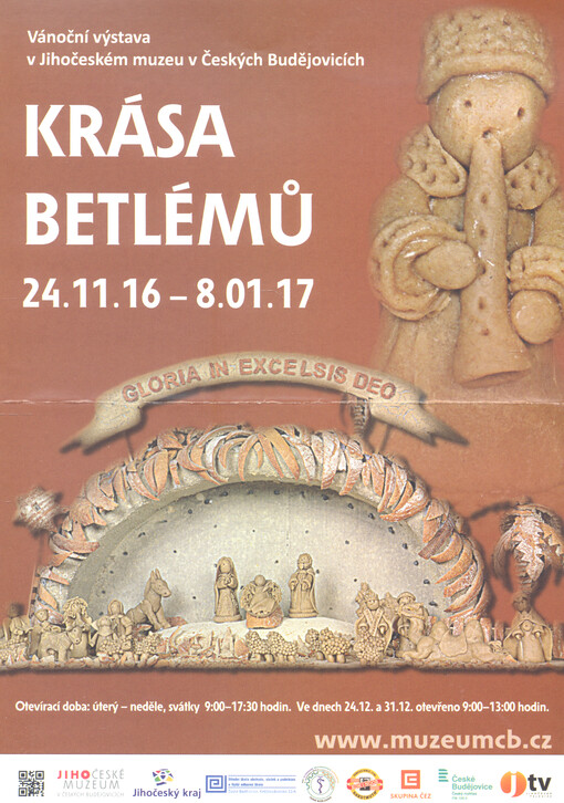 Jihočeské muzeum v Českých Budějovicích Vás zve na slavnostní otevření vánoční výstavy Krása betlémů ...