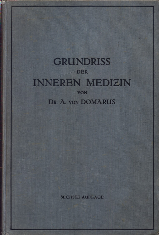 Grundriss der inneren Medizin