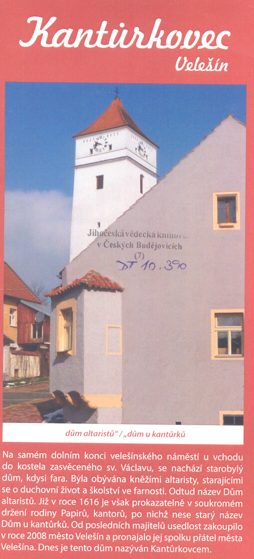 Kantůrkovec : Velešín