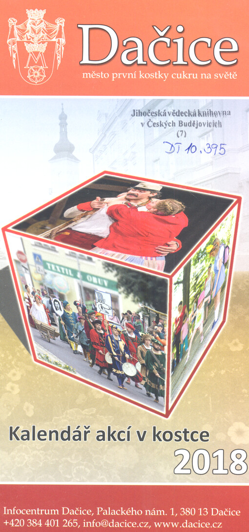 Dačice : město první kostky cukru na světě : kalendář akcí v kostce 2018