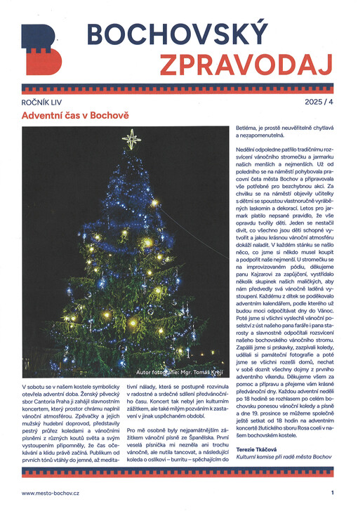 Bochovský zpravodaj : zpravodaj OZ Bochov