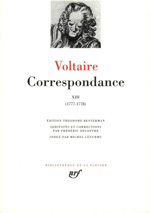 Correspondance 13/Juillet 1777-1778 (French Edition)