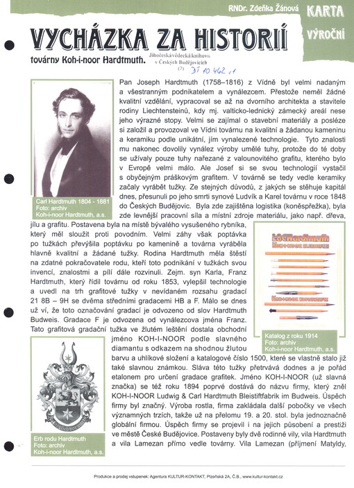 Vycházka za historií továrny Koh-i-noor Hardtmuth