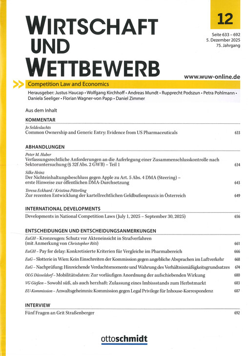 Wirtschaft und Wettbewerb