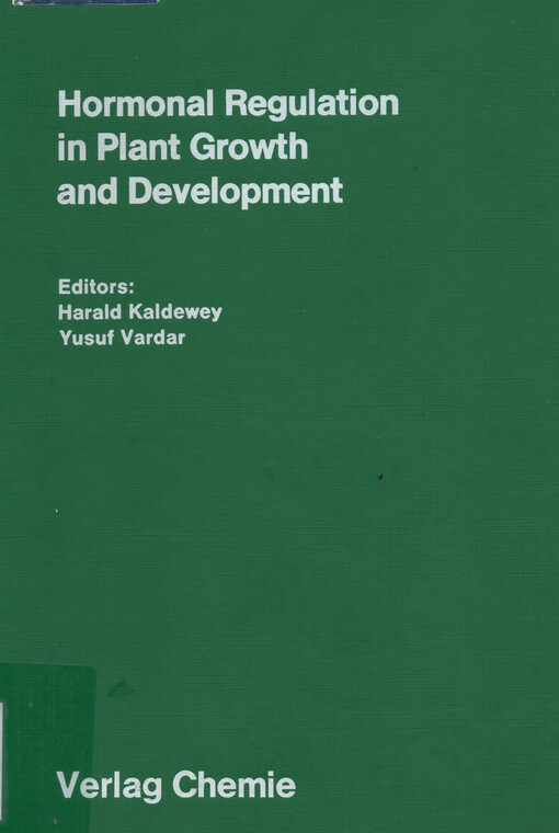 Hormonal regulation in plant growth and development : proceedings of the Advanced Study Institute, Izmir 1971