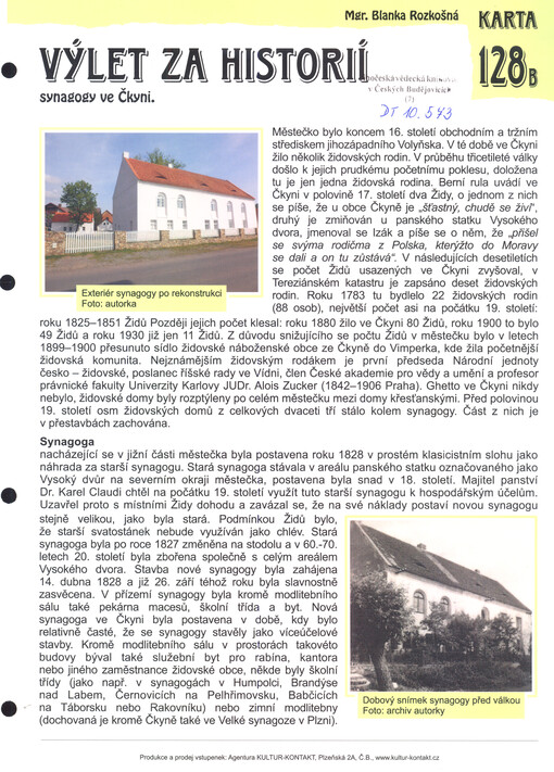 Výlet za historií synagogy ve Čkyni