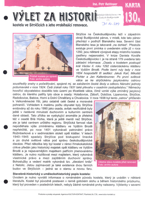 Výlet za historií kostela ve Strýčicích a jeho probíhající renovace