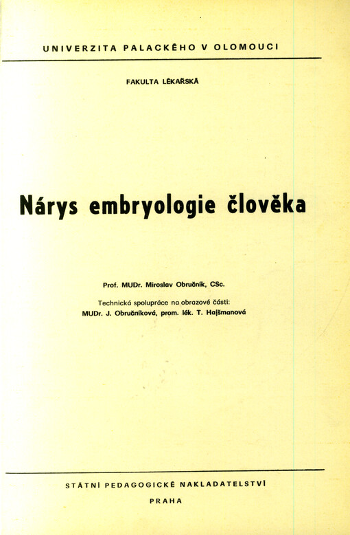 Nárys embryologie člověka