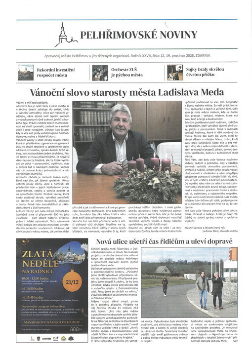 Pelhřimovské noviny : zpravodaj Městského úřadu Pelhřimov, kulturních zařízení a technických služeb