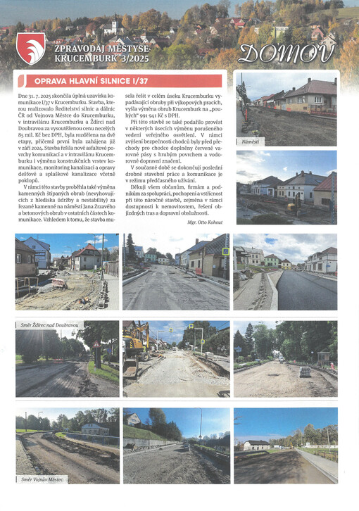 Domov : zpravodaj městyse Krucemburk