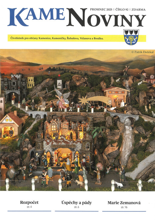Kamenoviny : zajímavé čtení pro občany Kamenice, Řehořova, Kameničky, Vržanova a Brodku