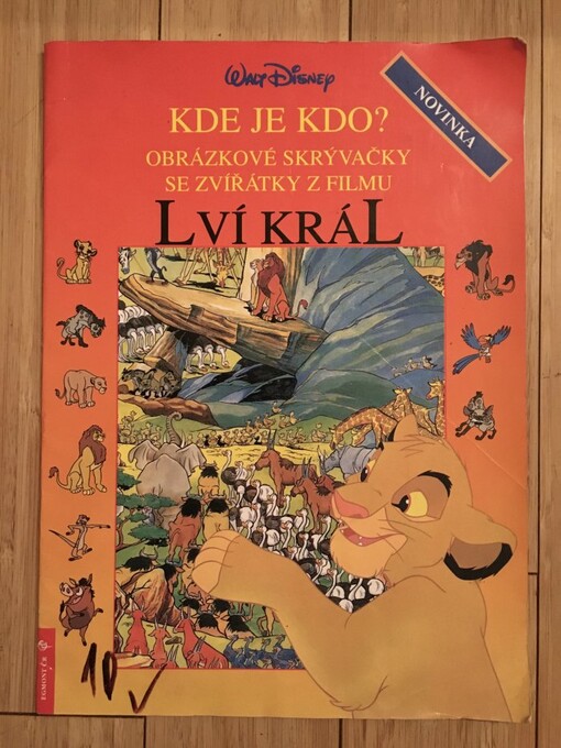 Kde je kdo?obrázkové skrývačky se zvířátky z filmu Lví král