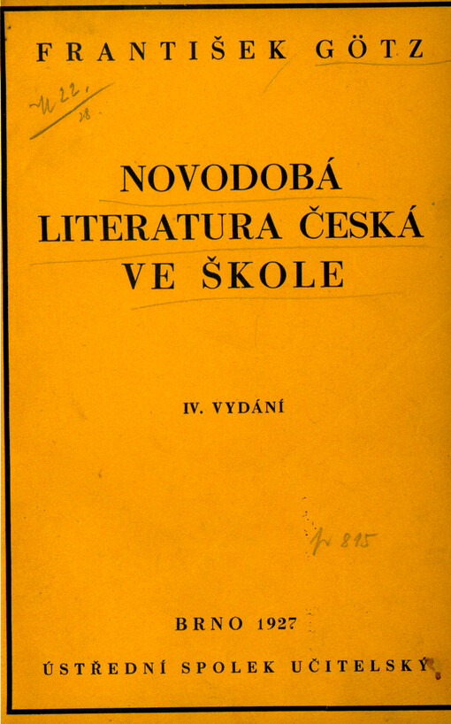 Novodobá literatura česká ve škole