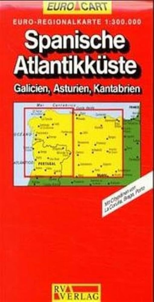 Spain Map: North-West Spain/Galicia/Austrias/Cantabria Sheet 1/2 (GeoCenter Euro Map)